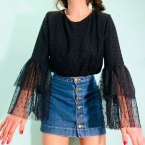 Anthropologie Pebble & Stone Polka Dot Blouse